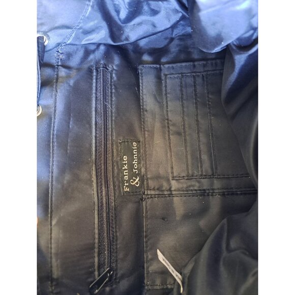 Frankie & Johnnie Black Nylon Purse Backpack With Silver Travel - Picture 6 of 9